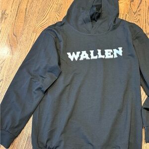 Woman’s Black Hoodie with 'WALLEN' Print Small